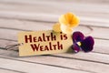 health is wealth tag