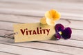 Vitality tag Royalty Free Stock Photo