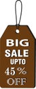 Tag big sale up to 45 % off multi color black and brown and painting dark brown logo buttun images