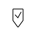 tag checked icon. Element of navigation for mobile concept and web apps. Thin line tag checked icon can be used for web and mobile Royalty Free Stock Photo