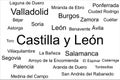 Tag cloud of the biggest cities in Castilla y Leon, Spain.