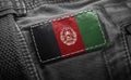 Tag on dark clothing in the form of the flag of the Afghanistan