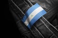 Tag on dark clothing in the form of the flag of the Nicaragua