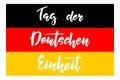 Tag der Deutschen Einheit hand lettering calligraphy text isolated Royalty Free Stock Photo