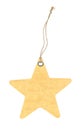 Tag in form of star with metal rivets isolated on White Royalty Free Stock Photo