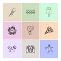 tag , heart , fireworks , party , birthday , celebrations , anniversary , eps icons set vector Royalty Free Stock Photo