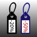 Tag icon with different discounts
