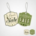 Tag or label for Happy St. Patricks Day celebration. Royalty Free Stock Photo