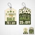 Tag or label for Happy St. Patricks Day celebration. Royalty Free Stock Photo