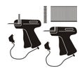 Tag price gun - silhouette Royalty Free Stock Photo