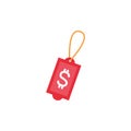 Tag price market money flat image style