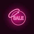 tag sale neon icon. Elements of Sale set. Simple icon for websites, web design, mobile app, info graphics Royalty Free Stock Photo