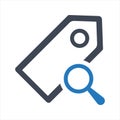 Tag search icon. Vector and glyph Royalty Free Stock Photo