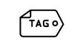 Tag tagging seo keyword single isolated icon with outline style Royalty Free Stock Photo