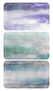 Tag paper templates watercolor backgrounds