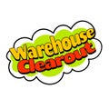 Tag Warehouse Clearout, concept discount Royalty Free Stock Photo