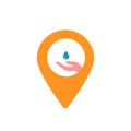 Tag Water Care Icon. Vector