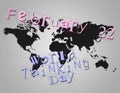 Tag or word cloud World Thinking Day related Royalty Free Stock Photo