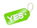 Tag YES. Royalty Free Stock Photo