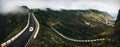 Taganana village with winding road in Tenerife Royalty Free Stock Photo