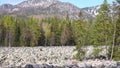 Taganay National Park in Russia in Autumn. `Big Stone River`, Biggest Deposit Occurrence of Aventurine Quartz