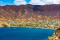 Taganga skyline cityscape Magdalena Colombia Royalty Free Stock Photo