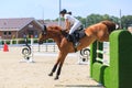 TAGANROG, ROSTOV-ON-DON REGION, AUGUST 6, 2017: Competitions in equestrian sport, devoted to the Day of Liberation of the Neklinov