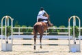 TAGANROG, ROSTOV-ON-DON REGION, AUGUST 6, 2017: Competitions in equestrian sport, devoted to the Day of Liberation of the Neklinov Royalty Free Stock Photo