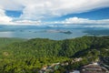 Tagaytay, Cavite, Philippines - Aerial view of Taal volcano and lake as seen from the Tagaytay ridge during a clear Royalty Free Stock Photo