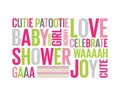 Tagcloud: baby shower for a girl