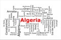 Tagcloud of the most populous cities in Algeria Royalty Free Stock Photo