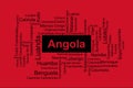 Tagcloud of the most populous cities in Angola
