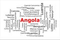 Tagcloud of the most populous cities in Angola