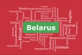 Tagcloud of the most populous cities in Belarus