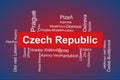 Tagcloud of the most populous cities in Czech Republic