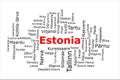 Tagcloud of the most populous cities in Estonia