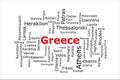 Tagcloud of the most populous cities in Greece