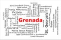 Tagcloud of the most populous cities in Grenada