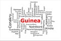 Tagcloud of the most populous cities in Guinea