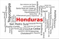 Tagcloud of the most populous cities in Honduras