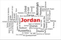 Tagcloud of the most populous cities in Jordan