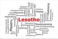 Tagcloud of the most populous cities in Lesotho