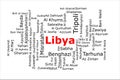 Tagcloud of the most populous cities in Libya