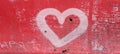 Red Heart on Concrete Royalty Free Stock Photo