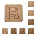 Tagging document wooden buttons