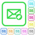 Tagging mail vivid colored flat icons