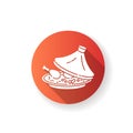 Tagine red flat design long shadow glyph icon