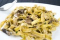 Tagliatelle ai funghi porcini Royalty Free Stock Photo