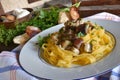 Tagliatelle all`uovo ai funghi