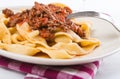 Tagliatelle with Bolognese Sauce. Royalty Free Stock Photo